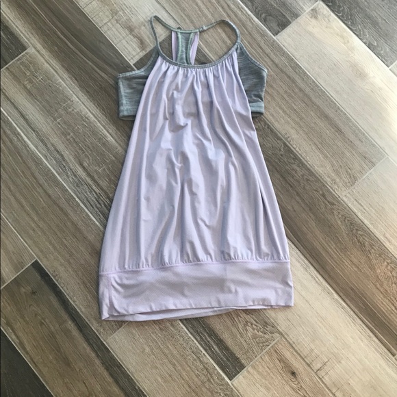 lululemon athletica Tops - Lululemon NO LIMIT tank Periwinkle and Gray